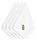 Halloween Tombstone Embroidered Napkins Set of 4 - Washable Dinner Cloths for Parties