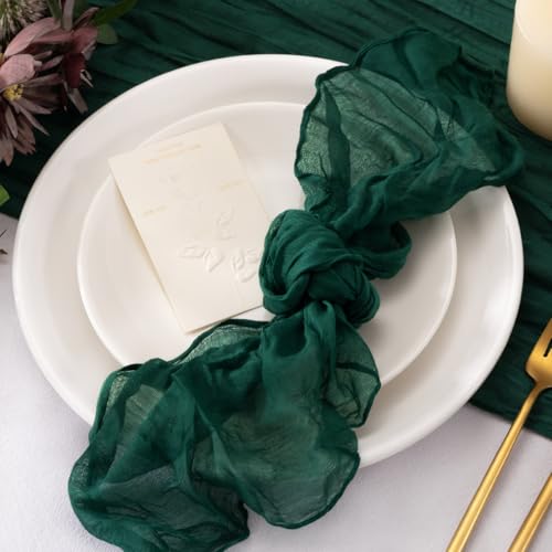 Emerald Green Cloth Napkins Set of 100 - 21x21 Inch, Premium Quality, Elegant Bulk Table Linens - Jimtx Variation