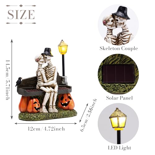 Lighted In-Love Skeleton Halloween Decorations Outdoor - Medium