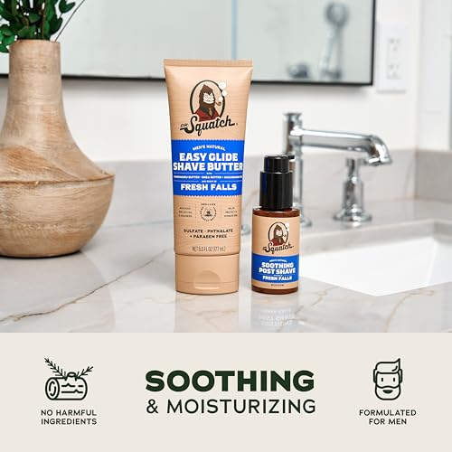 Fresh Scent Natural Post Shave & Shave Butter for Men - 2 Pack