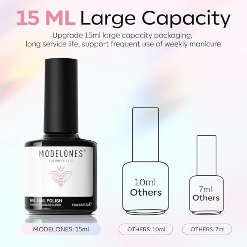 Sheer Pearl Opal White Glitter Gel Nail Polish - Modelones A01-Shell Pearl