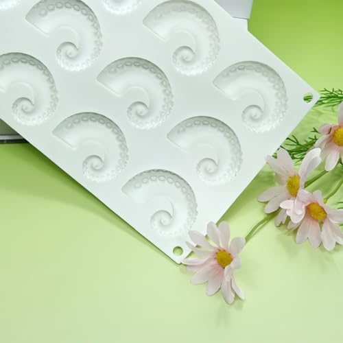 Octopus Tentacles Silicone Mold 12 Cavities for Cake Cookies Chocolate Resin Craft