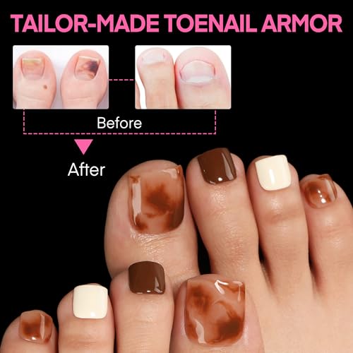 Square Toe Nail Tips 312Pcs Full Cover Gel Toenail Extensions - UNA GELLA