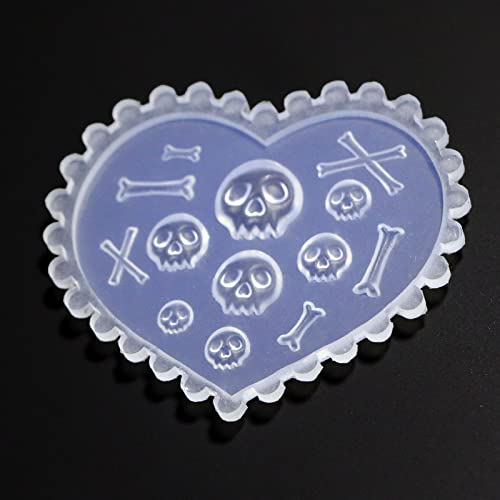 3Pcs Nail Art Silicone Molds for 3D Skull Ghost Bat Design DIY Manicure