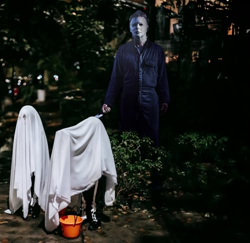 Life Size Horror Cardboard Cutout Halloween Michael Figure Decorations - Blue Variation