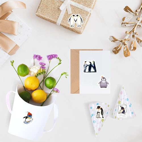 Penguin Stickers Set - 500 Self-Adhesive Cartoon Decals for Crafts & Decoration