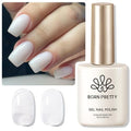 Milky White Gel Polish - Sheer Translucent Neutral Nail Polish - 15ml - Born Pretty Variation