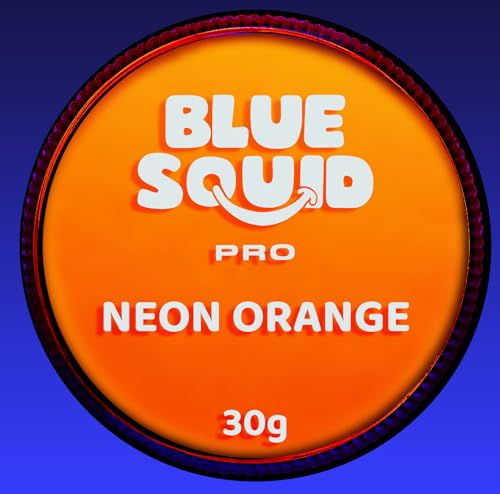 Neon Orange Face & Body Paint - Water Activated, 30g for Halloween & Cosplay