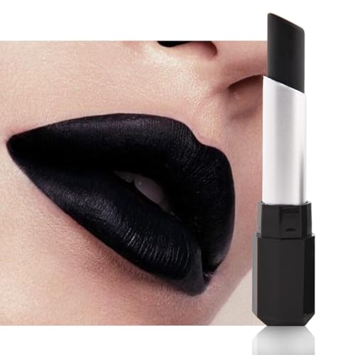 Black Matte Lipstick for Women 1 Count Long Lasting Waterproof Lip Gloss & Face Paint