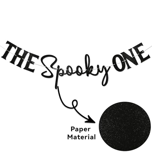 Halloween First Birthday Banner - Spooky Ghost Glitter Party Decorations