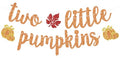 Twins Pumpkin Birthday Banner - Fall Halloween Baby Shower Decorations