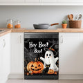 Cute Ghost Magnetic Dishwasher Cover for Kitchen Decor - 23x26 Inch