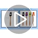 Halloween Wooden Handle Silicone Spatula Set - Ghost, Black Cat, Pumpkin, Spider