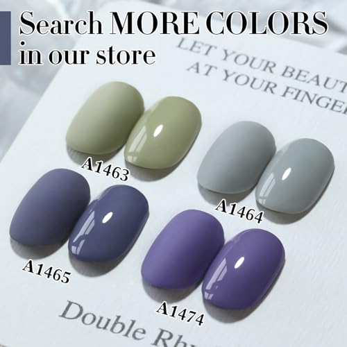 Double Rhythm 15ML Gel Nail Polish - Deep Blue Gray, Soak Off, DIY Manicure, Variation: Navy Gray