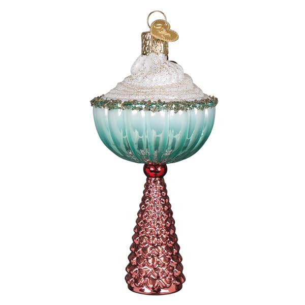 Gingerbread Glam Cocktail Glass Ornament - Handcrafted Holiday Tree Decoration