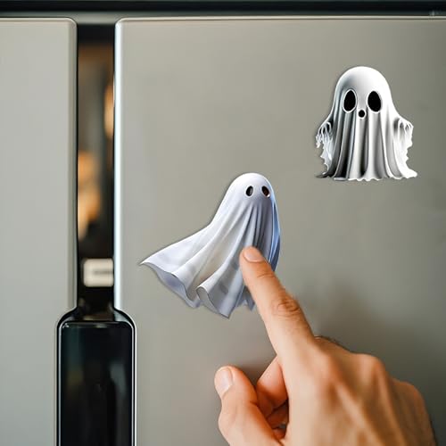 Halloween Fridge Magnets Set - Cute Ghost Refrigerator Decorations, 6 Pcs