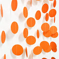 Orange Paper Circle Dots Garland - 4 Pack Party Decorations for Wedding, Birthday & Halloween