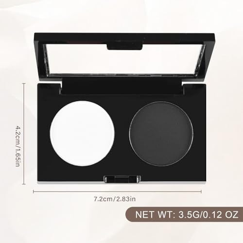 Dual Eyeshadow Palette - White Matte & Black Matte - Neutral & Versatile Shades