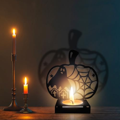 Halloween Shadow Candle Holder Pumpkin Ghost with Shadow Effect - Cs-hw-04