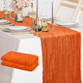 Orange Cheesecloth Table Runner 35x10Ft 2 Pack Halloween Fall Decor