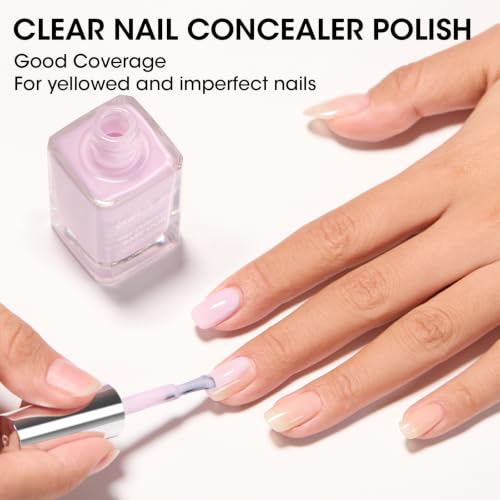 GELLEN 4-in-1 Illuminating Nail Concealer Base Coat - Lavender Purple Variation