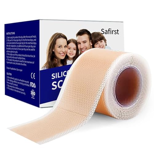 Silicone Scar Sheets 1.6x59 Inch Roll - Reusable Skin Scar Treatment Tape Beige