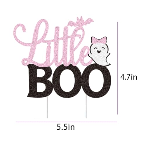 Pink Halloween Little Boo Cake Topper for Themed Cakes