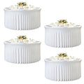 White 4-Pack 120-Inch Round Fitted Outdoor Tablecloths for 5FT Tables - Polyester for Weddings & Parties - Variation: White / 60 Inch