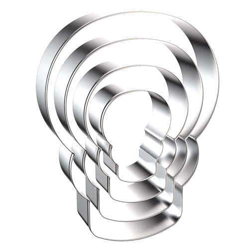 Skull Cookie Cutter Set - Halloween Day of the Dead Biscuit Mold in 4 Sizes - Stainless Steel - Variation: Skull