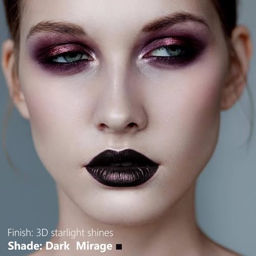 Long Lasting Waterproof Metallic Lipstick - Dark Mirage - Bold & Opaque