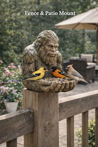 Bigfoot Tree Bird Feeder - Sasquatch Sculpture Garden Decor - Tree Hugger