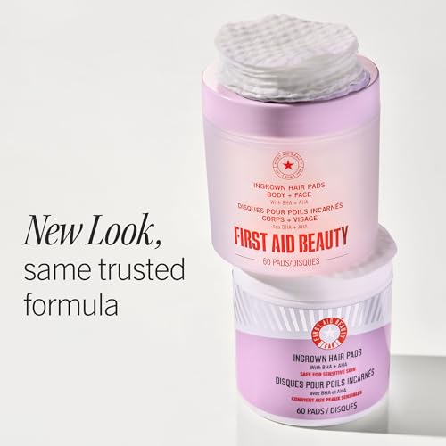 First Aid Beauty Ingrown Hair Pads with BHA & AHA - 60 Count Pack