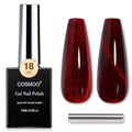 Wine Red Cat Eye Gel Polish - Magnetic Glitter Nail Lacquer with Magnet, 0.6 Fl Oz - Variation: Wine Red / 0.6 Fl Oz