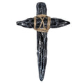 Rustic Gothic Cross Figurine Decor Resin Wall Sculpture for Home or Altar