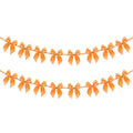 Orange Satin Bow Garland 2 Pack - Pre-Strung Fall Decor & Party Banner