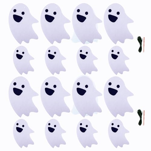 Halloween Ghost Garland Set - Felt Hanging Banner for Party Decor