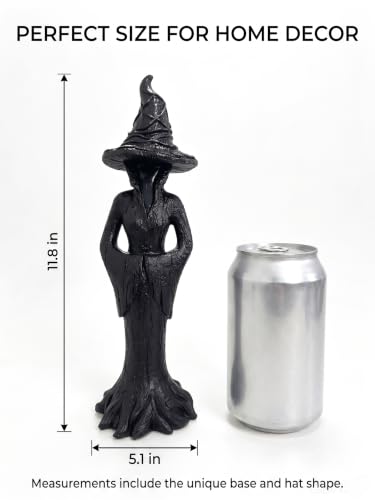 Gothic Halloween Witch Statue - 11.8-Inch Resin Fantasy Decor Figurine