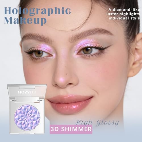 Duochrome Purple Blue Glitter Eyeshadow - Color Shifting Metallic Palette 02