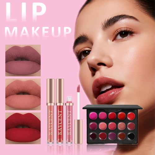 Teen Makeup Set with Eyeshadow, Lip Gloss, Foundation & Brushes - Gift Kit for Girls