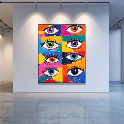 Rolled Canvas Poster - Cubist Inspired Colorful Abstract Art - 8x10 Unframed