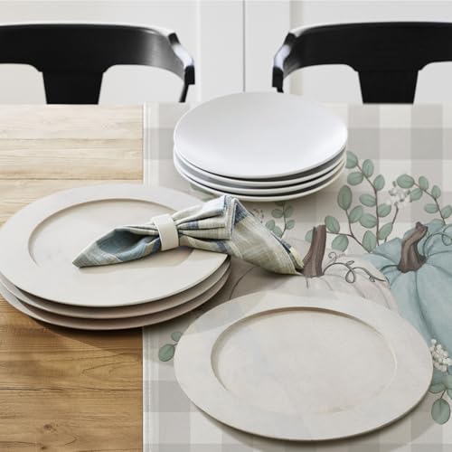 Blue Pumpkins Fall Placemats 24x36 Inch Rectangular Table Mats for Dining Decor - Set of 1