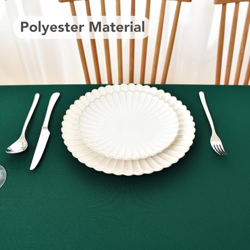 Green Square Tablecloth 70x70 Inch - Washable Christmas Table Cover - NEWISHER