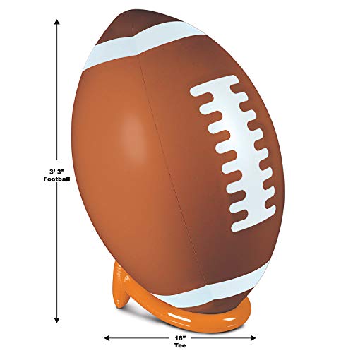 Inflatable Football & Tee Set - 2 Complete Sports Decor Packs for Parties & Events