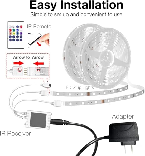 200 Ft Smart WiFi LED Strip Lights RGB Color Changing with Voice Control