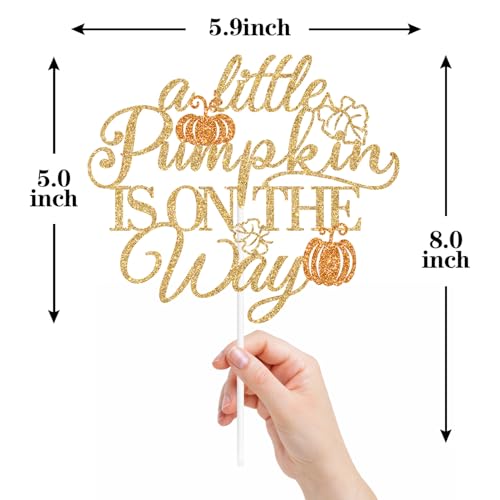 Autumn Pumpkin Baby Shower Cake Topper - Fall Themed Celebration Decoration