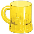 24 Piece Mini Beer Mug Shot Glasses Set - Yellow Plastic Party Drinkware