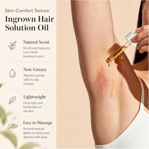 Ingrown Hair Treatment Oil for Sensitive Skin - Prevents Bumps & Razor Irritation