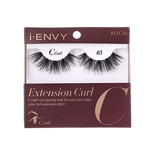 False Eyelashes C Curl Natural Look 2 Pack Salon Lash Extension Effect