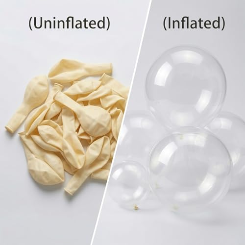 Clear Balloon Garland Kit - 140pcs Transparent Latex Balloons & Ribbons for Party Decor
