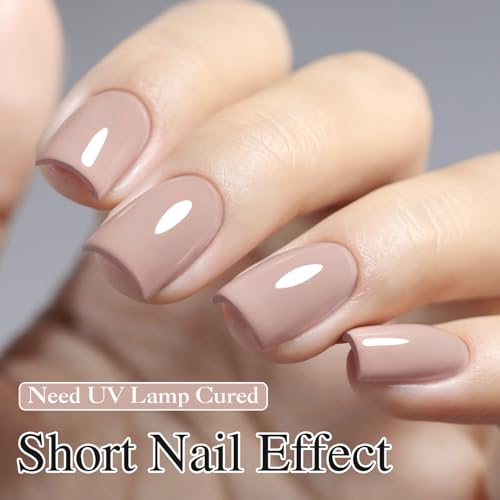 Double Rhythm Milky Khaki 15ML Gel Polish - Same Color, Soak Off Manicure